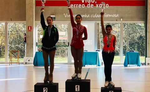 Podio Cadete: 1 Alba Lishi, 2 Mara Amil CPA Condado, 3 Nerea Pi&ntilde;eiro.
