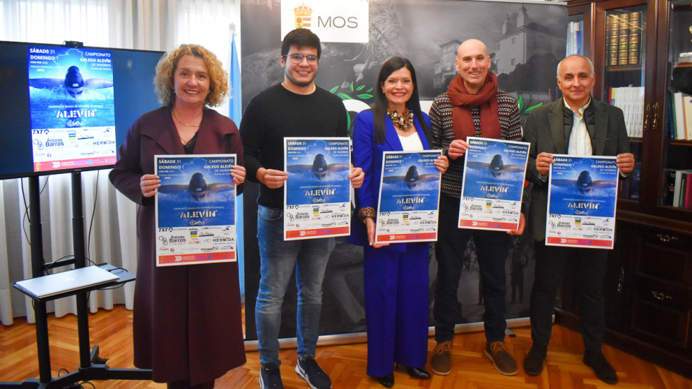 Mos se convierte en la capital gallega de la natación de base con el Campeonato Gallego Alevín de Invierno