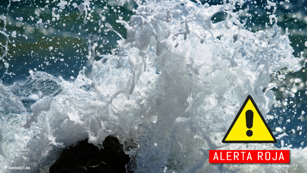 Galicia activa otra alerta roja por temporal costero con olas de hasta nueve metros