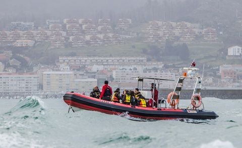 Una neumática motora del Monte Real fue el medio elegido para la prueba piloto. /&copy; Rosana Calvo