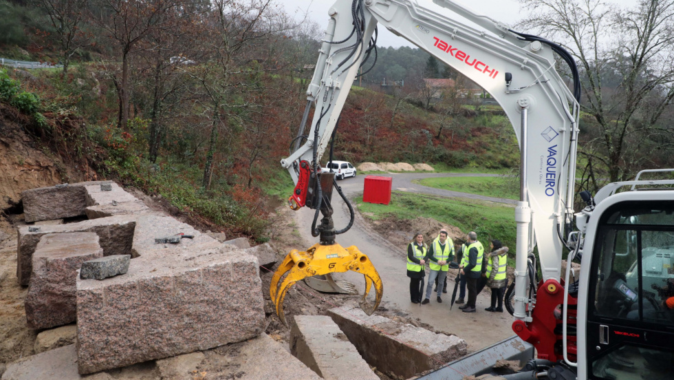 La Deputación ejecuta 85.000 euros de urgencia para reparar un desprendimiento en Gondomar