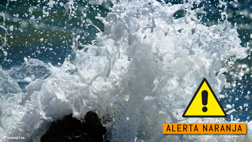 Alerta naranja por temporal costero este lunes en el litoral de A Coruña y Pontevedra