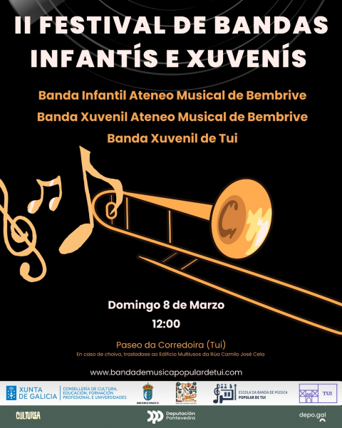 El Paseo da Corredoira de Tui acoge el II Festival de Bandas Infantís e Xuvenís