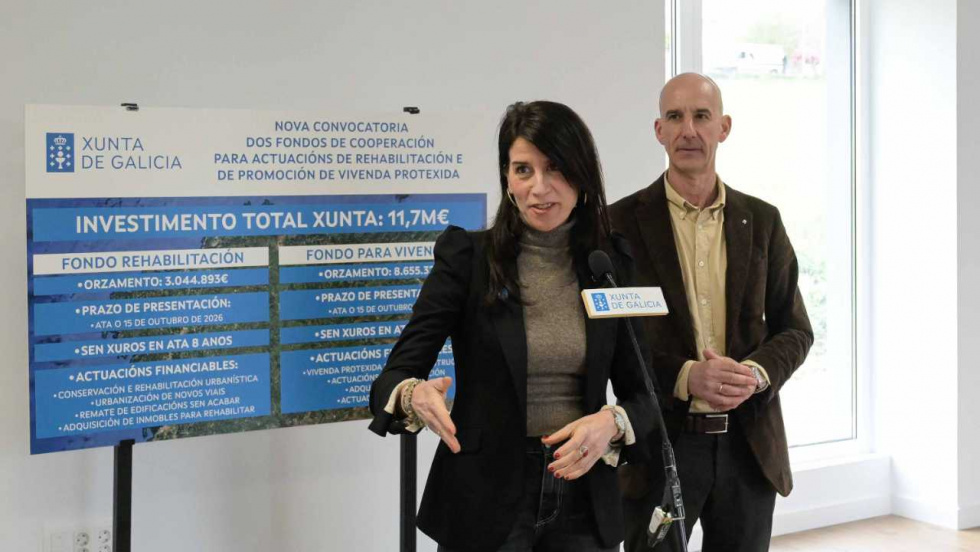 Galicia destina 11,7 millones en préstamos para rehabilitar patrimonio y construir VPO