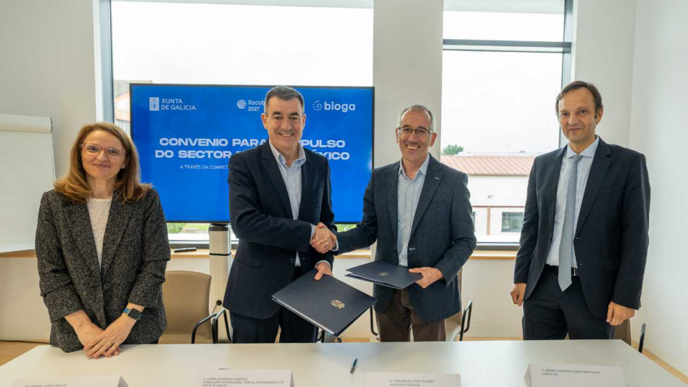Xunta y Bioga firman un convenio de 350.000 euros para reforzar el sector biotecnológico gallego hasta 2027