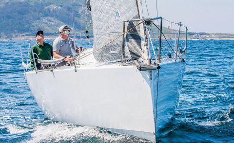 Un recorrido de ida y vuelta entre Baiona y Ons decidirá el Campeonato Gallego Solitarios y A Dos. /&copy; Rosana Calvo