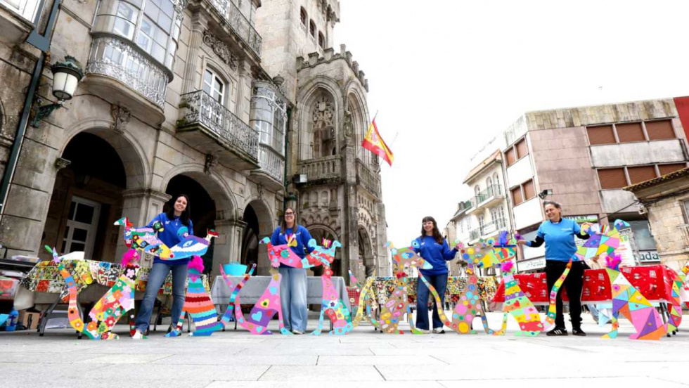 Escolares de O Porriño convierten el centro en una galería de arte con los 