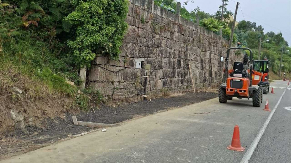 Baiona y la Deputación mejoran la seguridad vial en la EP-2204 entre Sabarís y Belesar