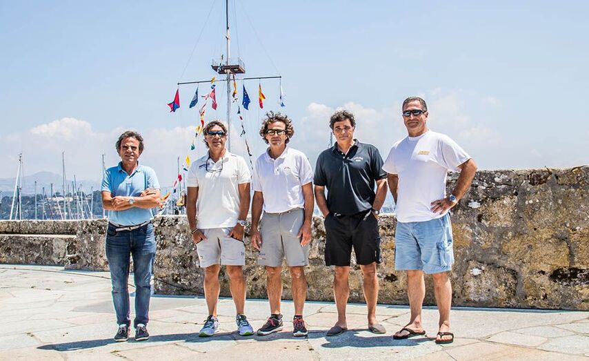 Gándara, Altadill, Chuny, Iglesias y Eraso en el Monte Real Club de Yates. /&copy; Rosana Calvo