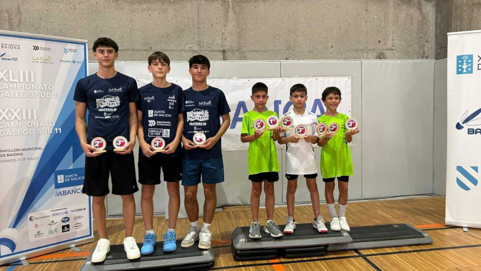 Baiona acoge con éxito el Campeonato Gallego Sub 11 y Sub 19 de bádminton