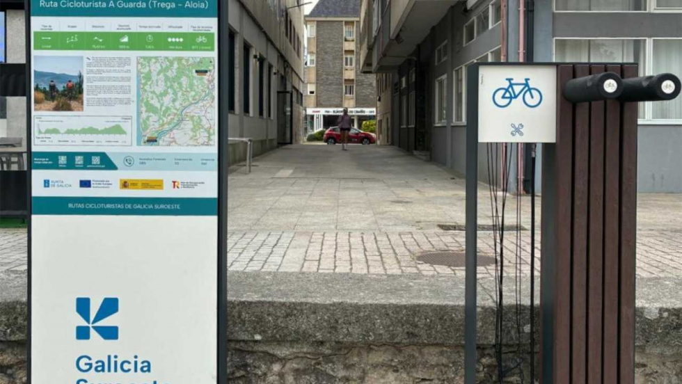 A Guarda estrena un punto de autoreparación de bicicletas en la Alameda