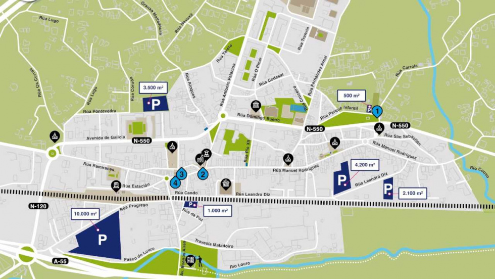 O Porriño suma 28.000 metros de aparcamiento gratuito