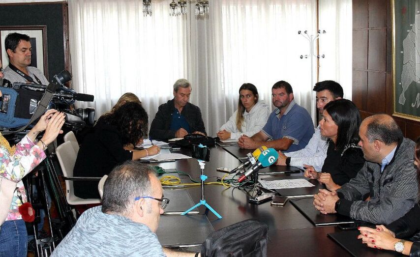 Imaxe da rolda de prensa ofrecida hoxe no Concello de Mos