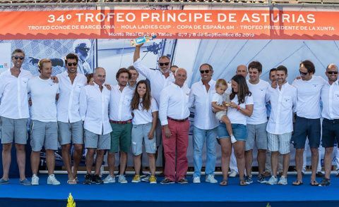 La tripulación del Yess Too de Rui Ramada ganadora en ORC 1. /Lalo R Villar