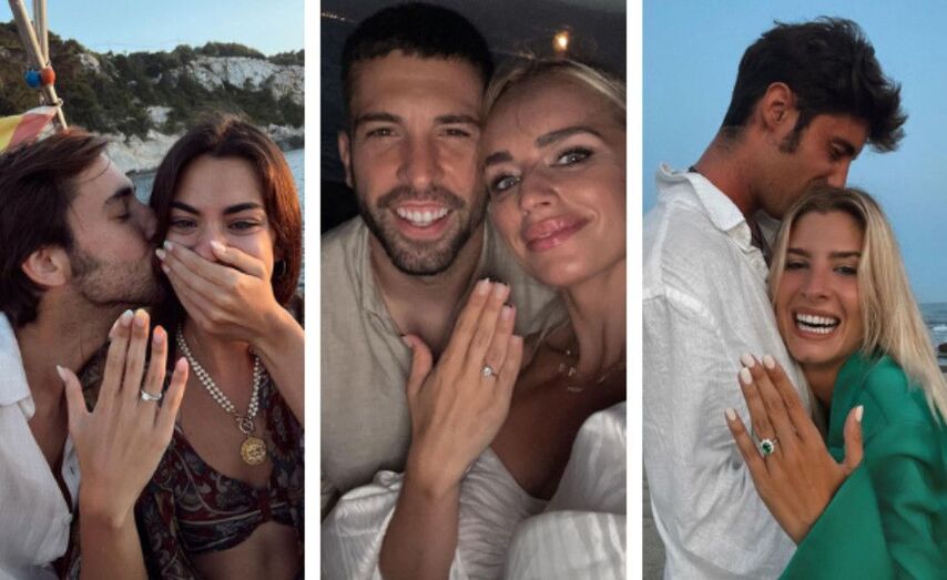 Marta Lozano, Jordi Alba o Teresa Andrés, son solo algunos de los vip que se han comprometido este verano. Una época propicia para dar el gran paso según el Libro Imprescindible de las Bodas. (Fotografías de la cuenta de Instag