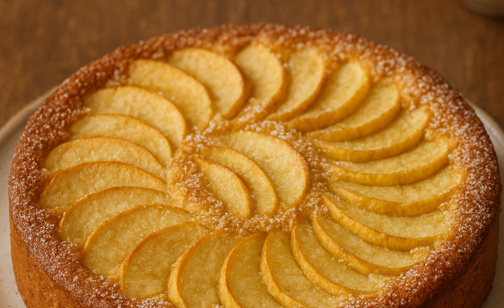 Torta de almendra y manzana gallega