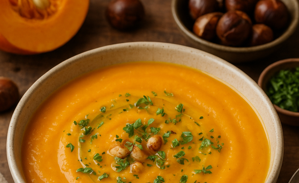 La crema de calabaza con castañas se consolida como plazo otoñal gallego