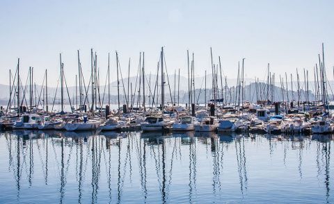 El Monte Real Club de Yates, puerto de partida de la Travesía Náutica Xacobea. /© Rosana Calvo