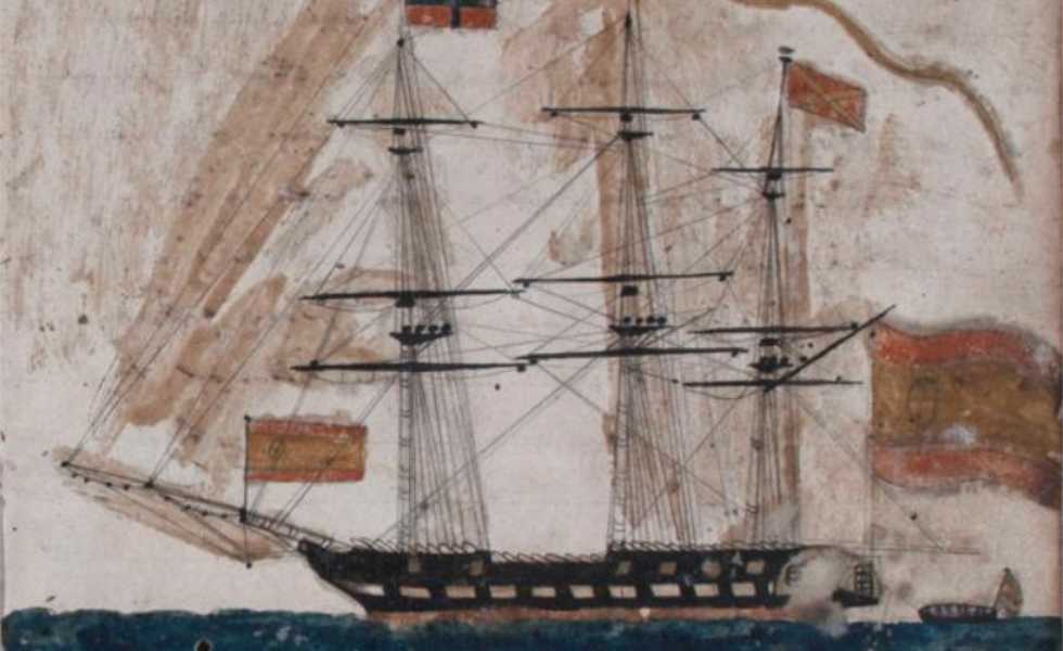 Baiona expone la hazaña de la corbeta 'Ferrolana'