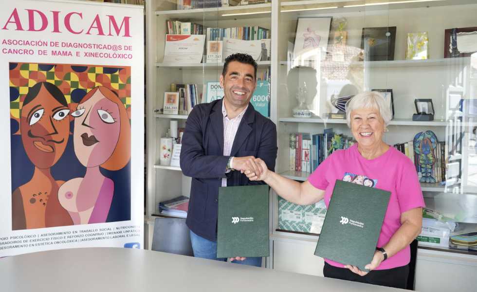 La Diputación de Pontevedra refuerza con 8.000 euros la lucha de Adicam contra el cáncer