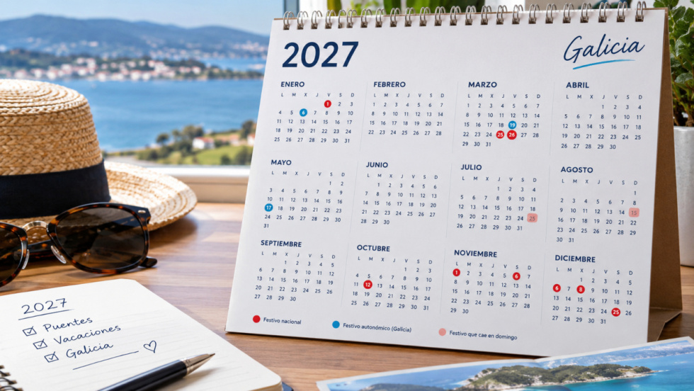 El calendario laboral de 2027 deja en Galicia seis puentes y un verano sin festivos