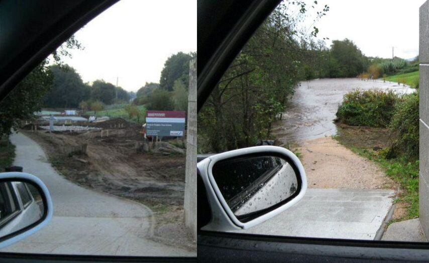 Imaxe da zoa "anegable" na que se constr&uacute;e o Parque da Pesqueira / Imaxe Remitida Ga&ntilde;amos