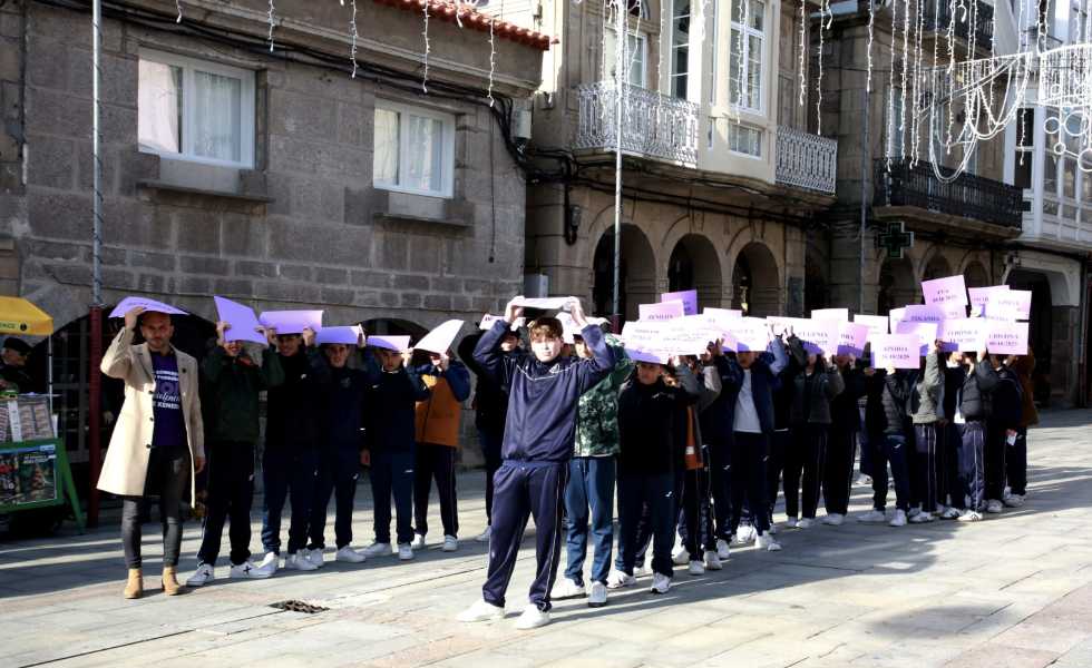 O Porriño inaugura la Plaza 25N como símbolo permanente contra la violencia de género