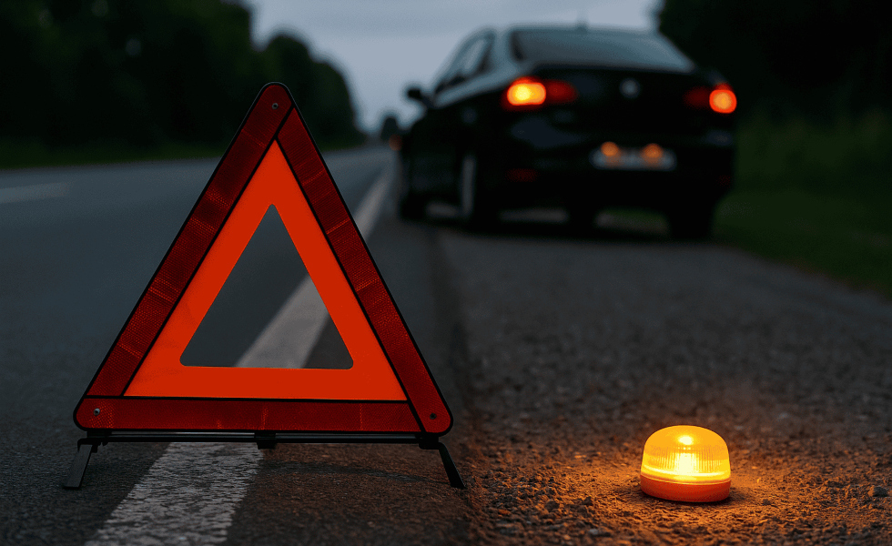 La baliza V16 sustituye a los triángulos: así se reduce el riesgo de atropellos mortales