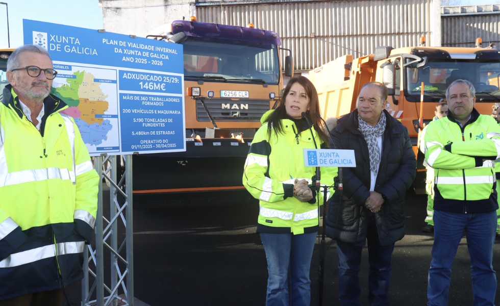 Allegue visita en Lalín uno de los 23 centros del Plan de Vialidad Invernal