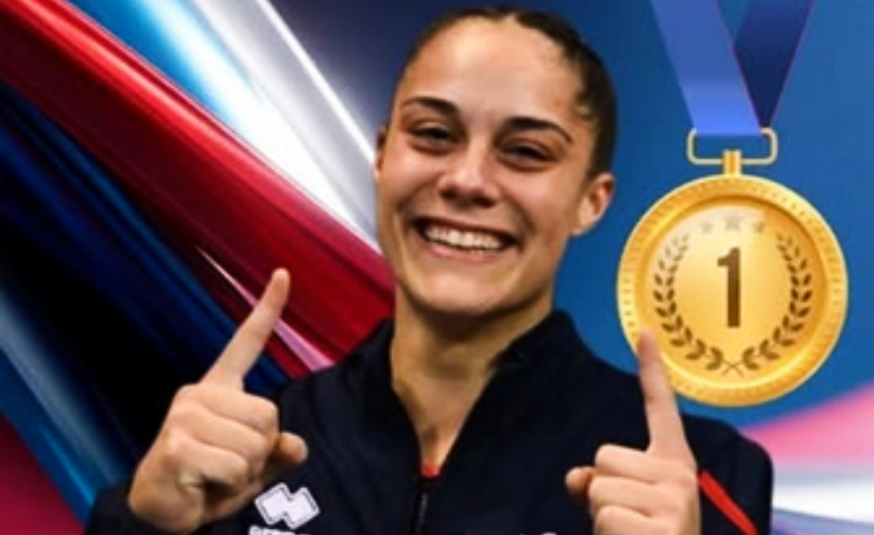 Melania Rodríguez, campeona del mundo de gimnasia en Pamplona