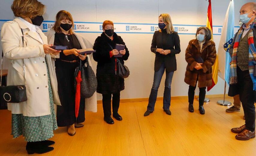 A delegada territorial da Xunta de Galicia en Vigo, Marta Fern&aacute;ndez-Tapias,  durante un acto de homenaxe aos funcionarios e funcionarias que se xubilaron neste 2020