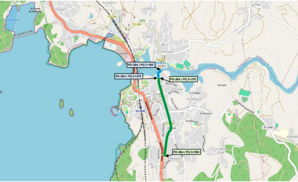 Soutomaior asumirá el control y mantenimiento del tramo final de la PO-264 a su paso por Arcade