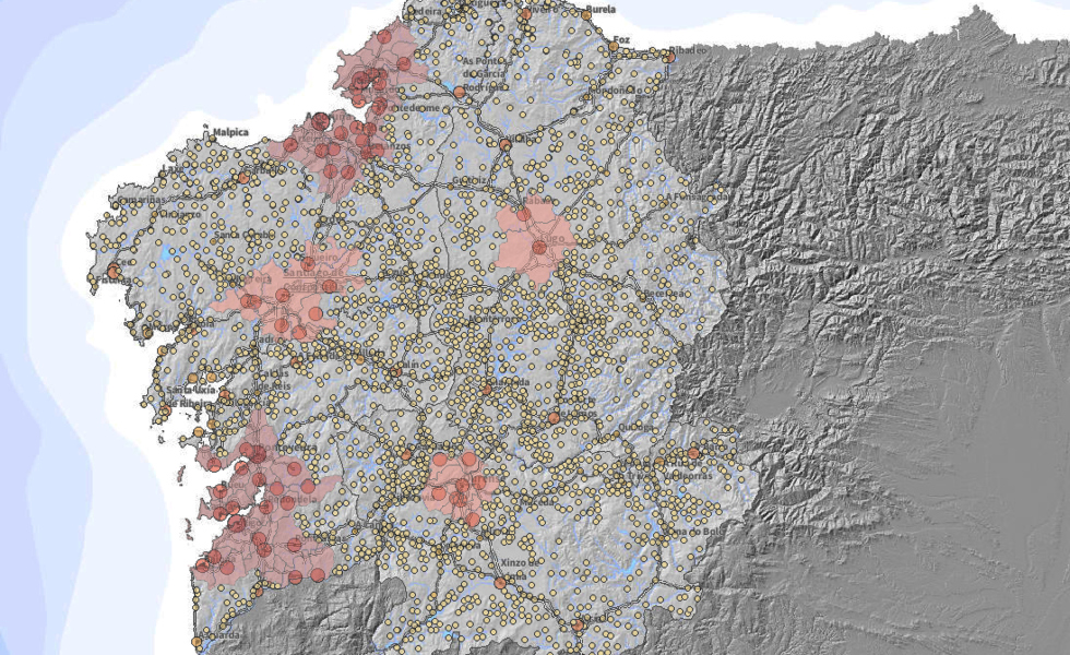 Galicia actualiza su mapa estratégico del territorio con nuevas capas de información sectorial